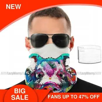 

Pig Snout Mouth Face Mask Colorful Pig Art Facial Mask Lovely Adult with 2 Filters Polyester Mask