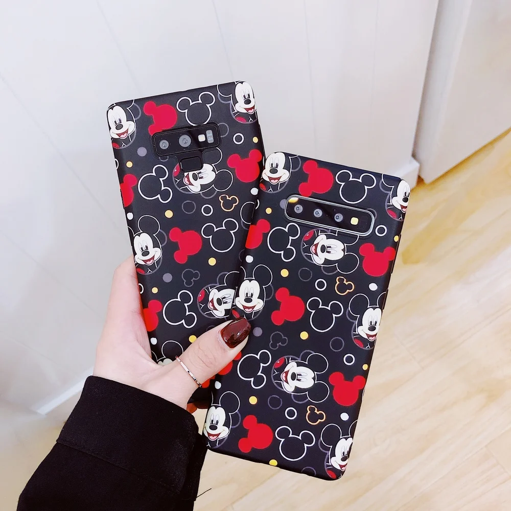 

Cartoon Soft Silicone Phone Lanyard Cases for Samsung Galaxy S10 S9 plus S8 Matte Case for Samsung Note 10 Plus note 9 8 Cover
