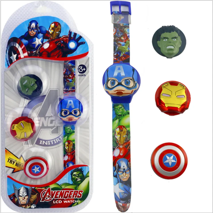 Reloj electrónico de dibujos animados de Disney Frozen para niños y niñas, cronógrafo con cubierta de cambio, creativo, regalo de cumpleaños