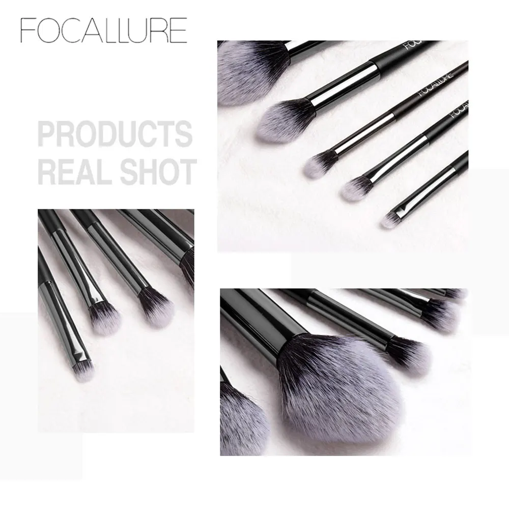 FOCALLURE 6 шт./партия кисти для макияжа Набор инструментов Косметическая кисть для пудры тени для век Тональная основа для румян смешивание; Красота Кисть для макияжа