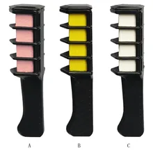 Временная меловая пудра для волос с расческой для салона, тушь для волос Crayo, гребень для ухода за волосами, инструменты для укладки, одноразовая краска для волос