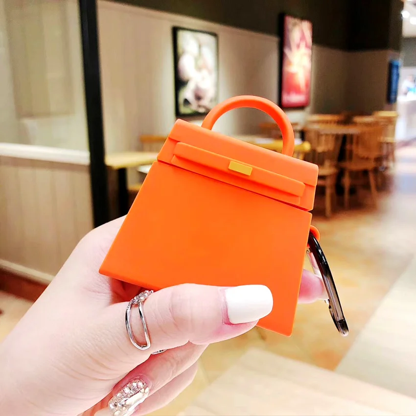 3D Silicone luxury Fashion Handbag Women's Shockproof Headphone Cases For Apple Airpods 1 2 Silicone Earphone Protection Cover (3)