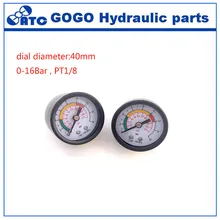 Y40Z осевой манометр, радиальный манометр, вакуумный манометр, воздушный компрессор, манометр 0-16bar 40 мм PT1/8