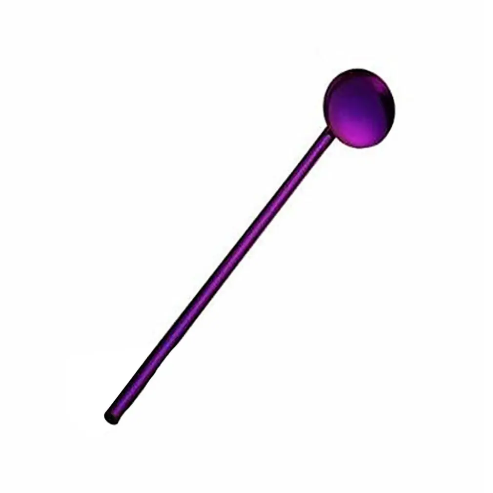 7 Eco-Friendly Stainless Steel Long Handle Drinking Straws Tea Strainer Cocktail Shaker Coffee Filtered Spoons Tool - Color: 7