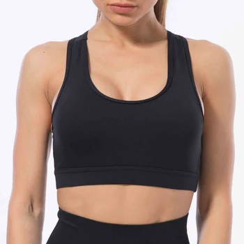 

Women's Comfort Classic Racer Back Hollow Out Breathable Sports Bra Top For Fitness Training Running Fitness Yoga Sports Tops