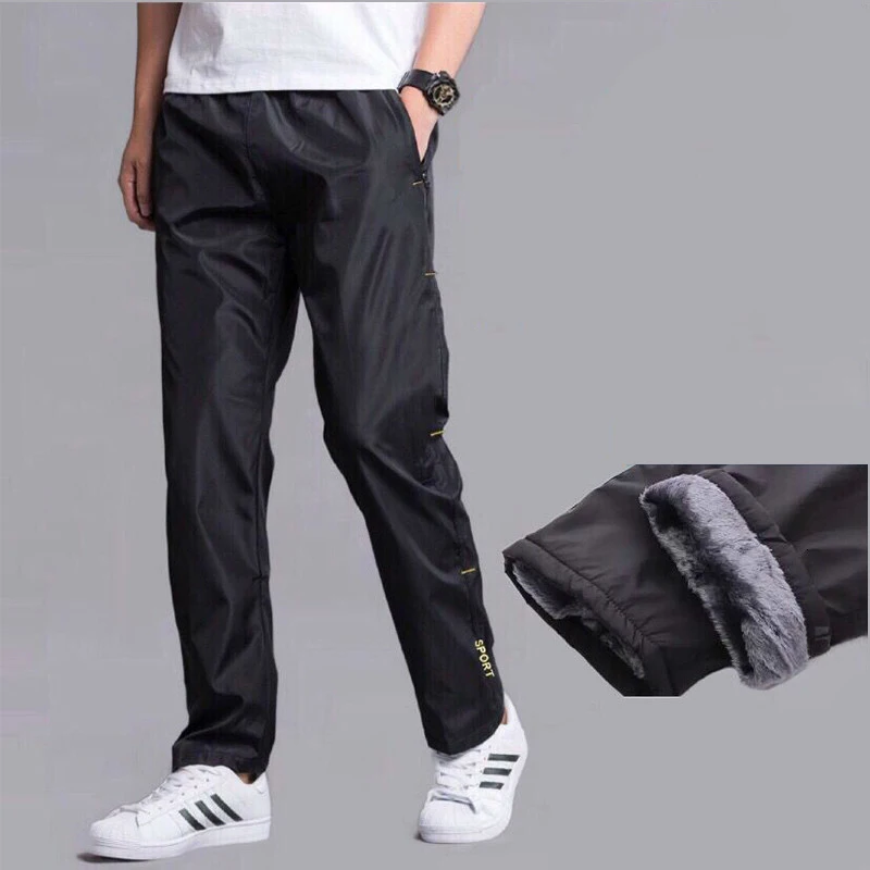 Men's Sweatpant Trousers Autumn Winter Plus Velvet Warm Pants Quick-drying Loose Straight Summer Wear-resistant Waterproof Pant Men's Sweatpant Trousers Autumn Winter Plus Velvet Warm Pants Quick-drying Loose Straight Summer Wear-resistant Waterproof Pant