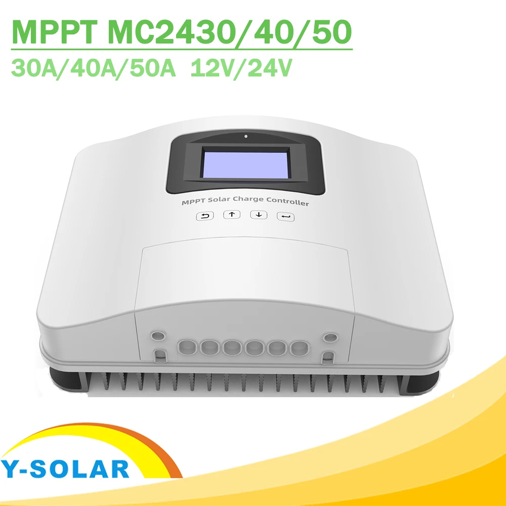 MPPT Контроллер заряда 30A 40A 50A 12V 24V автоматический Солнечный регулятор Макс 100V PV вход для гелевых герметичных литиевых открытых батарей