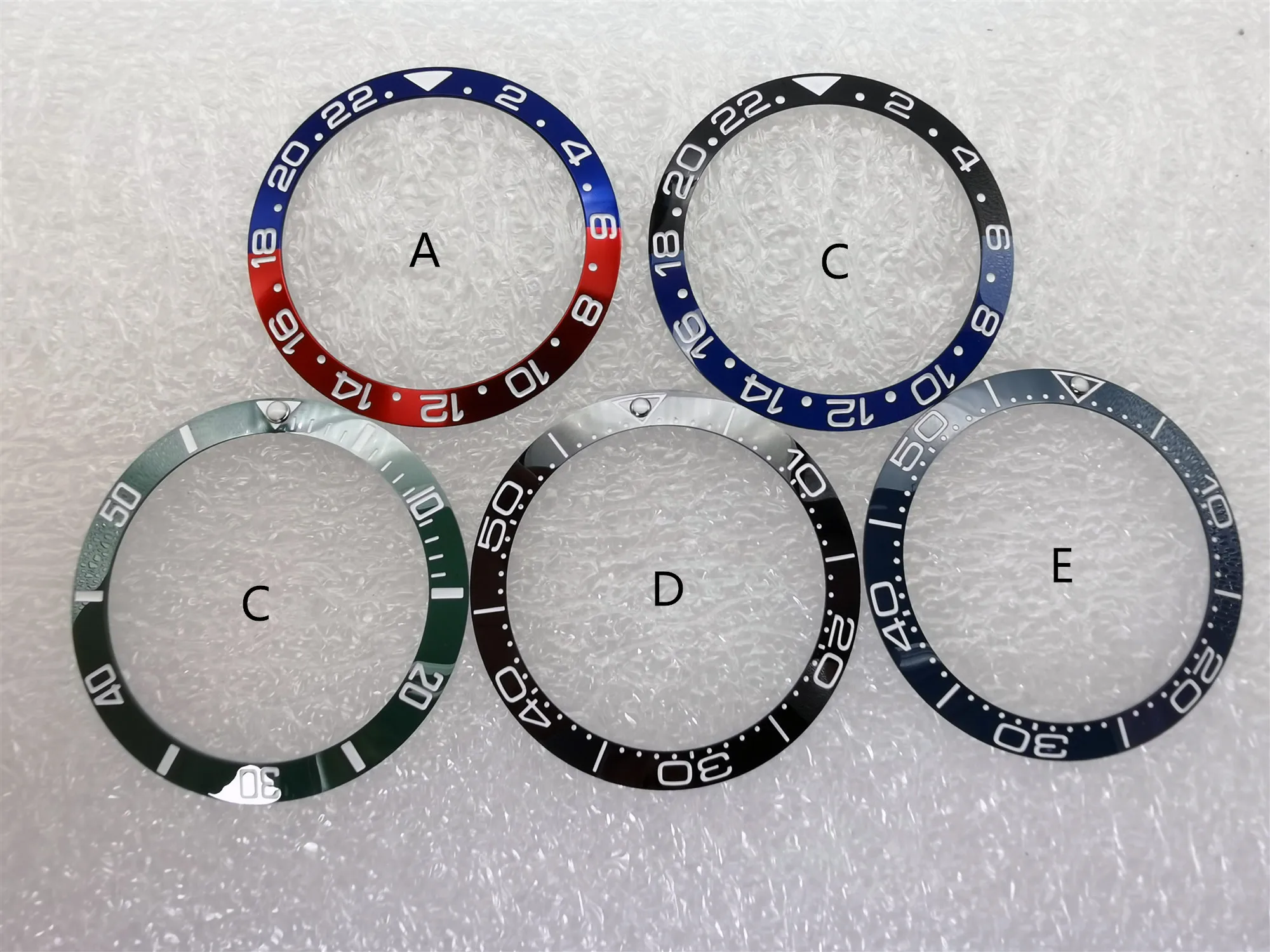 

38mm ceramic Bezels Insert fit 40mm watch case mens watches w1