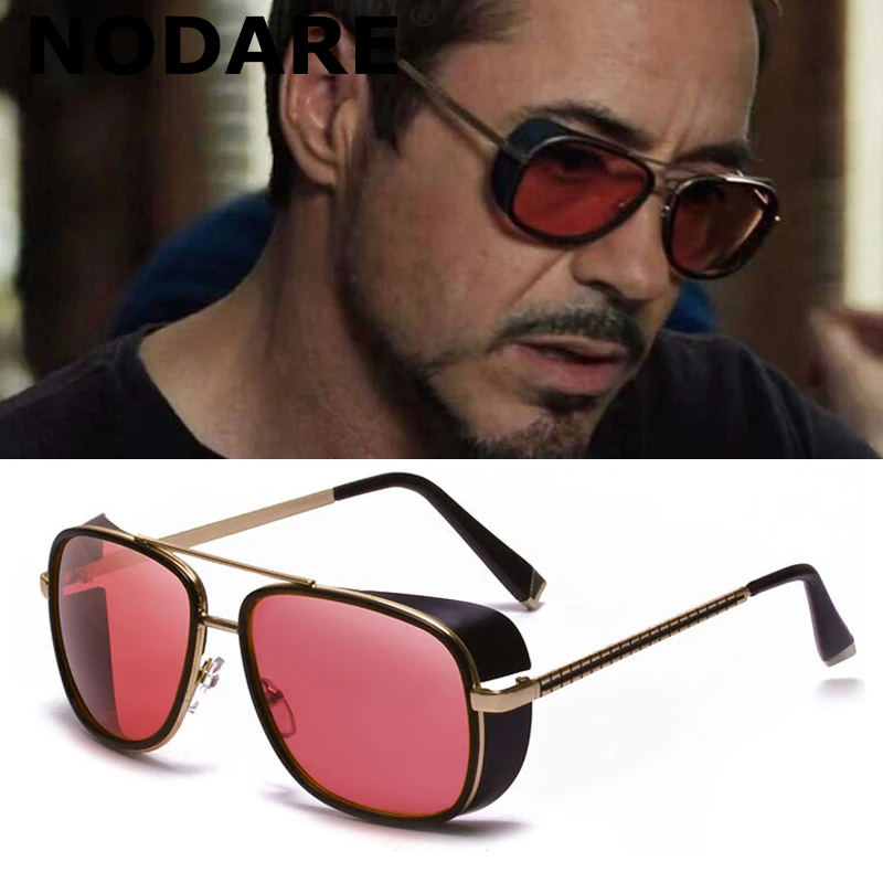 

Hot Iron Man 3 Matsuda TONY stark Sunglasses Men Rossi Coating Vintage Steampunk Sun glasses Oculos Masculino Punk Gafas De Sol