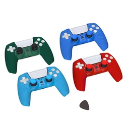 Ensemble de protection de poignée PS5, bande décorative, manche en silicone fendu + capuchon de protection à bascule 