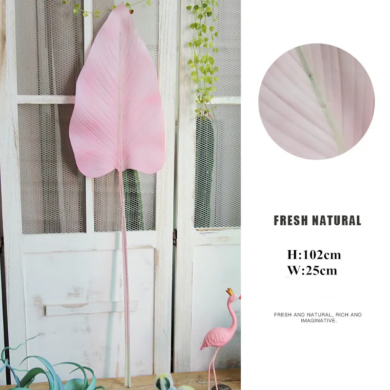 pink 102cm Искусственное растение черепаха зеленый лист райская птица садовое украшение для дома Мехико осеннее свадебное украшение искусственное цветочное растение - Цвет: pink 102cm