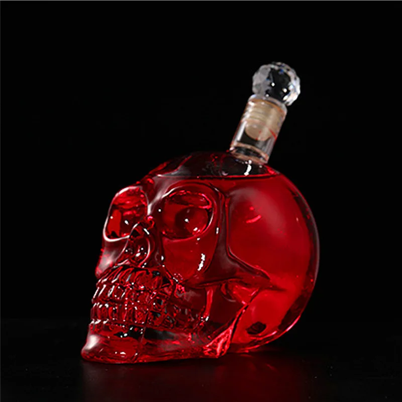Crystal head skull bottle vodka no aurora fancy whisky wine gin decanter vase 