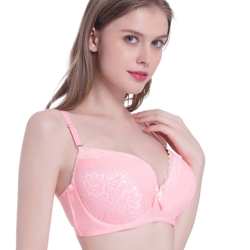 

Lace bra women big size bras super push up sujetador underwire stanik female sexy lingeries underwear bralette three quaters cup