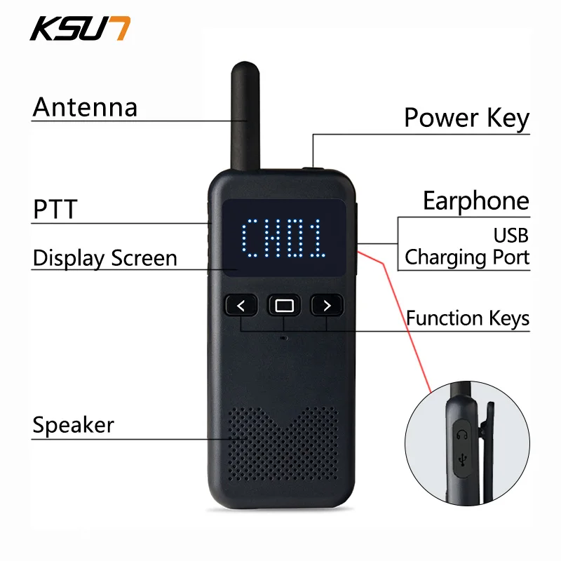 1PCS Walkie Talkie KSUN M3 Two Way Radio 8 Watt Long Range Comunicador Transceiver Mini Radio Talkie Walkie Legal Radio Station