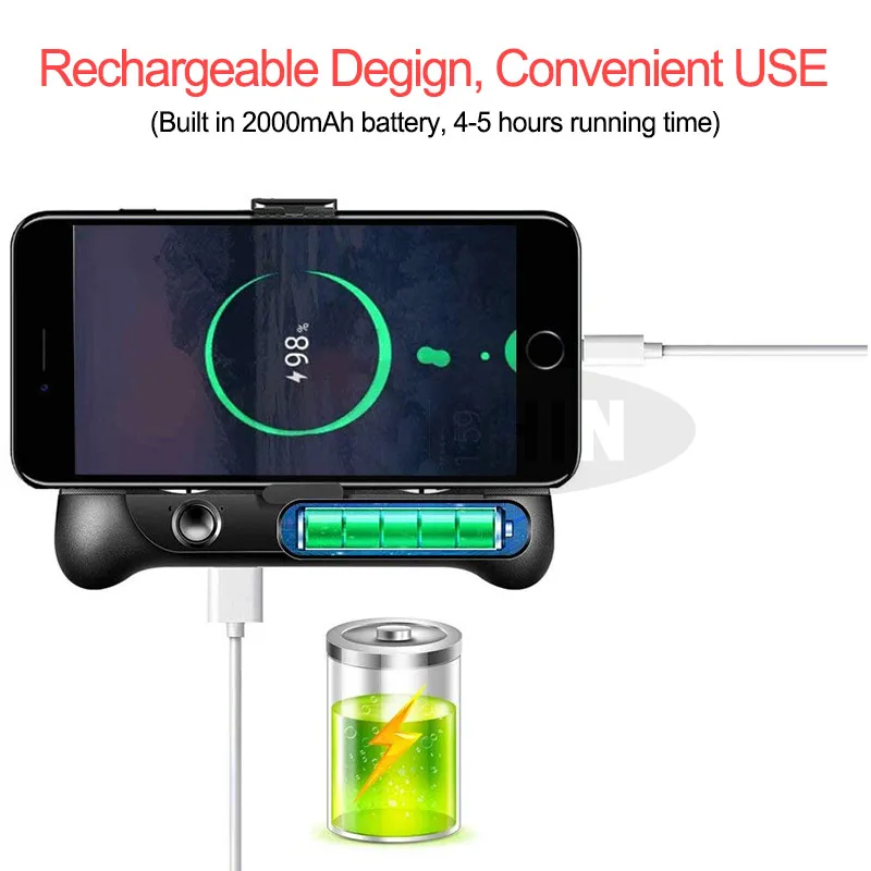  Multifunction Mobile Phone Cooling USB Gamepad Charging Holder Dual Fans Radiator Games Heat Sink P