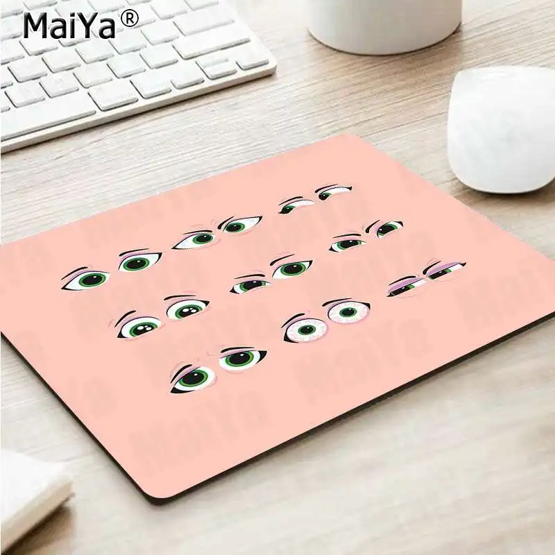 MaiYa высокое качество Мультяшные лица с эмоциями DIY дизайн игровой с узором коврик для мыши топ продаж игровой коврик для мыши - Цвет: No Lock Edge25x29cm