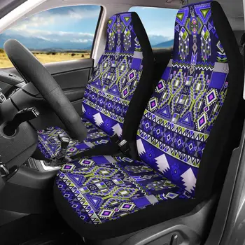 

INSTANTARTS Tribal Navajo Native -Indians-American Aztec Print Anti-Slip Car Seat Covers Full Set Car Accessories Car Mat Covers