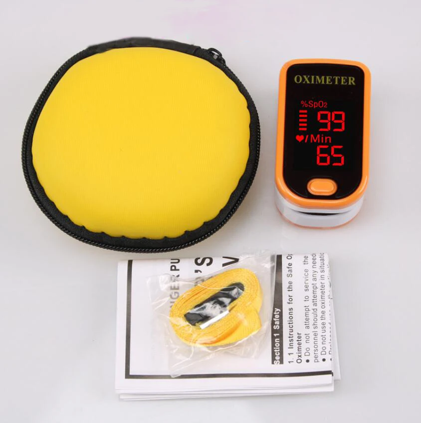 Orange yellow bag SpO2 PR зажим для пальца Пульсоксиметр домашний кислородный монитор насыщения пальца Пульс измеритель пульса - Цвет: Orange yellow bag