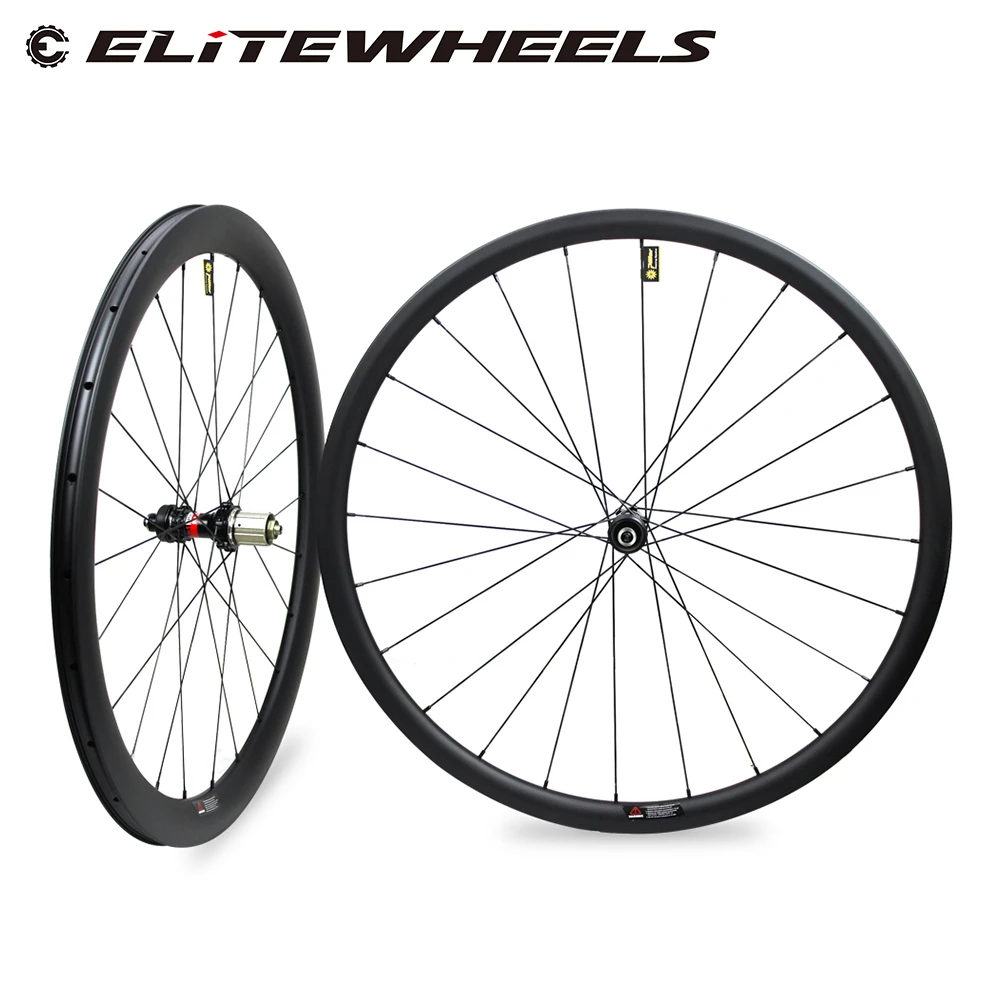 ELITEWHEELS Углеродные циклокросс колеса гравий велосипед диск комплект колес Novatec D411