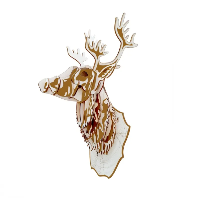 Искусственные деревянные игрушки 3D олень строительная головоломка