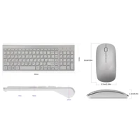 Arabic & English characters Ultra-thin Business Wireless Arabic keyboard and mouse combo low noise Mice for Office Notebook - Image 2