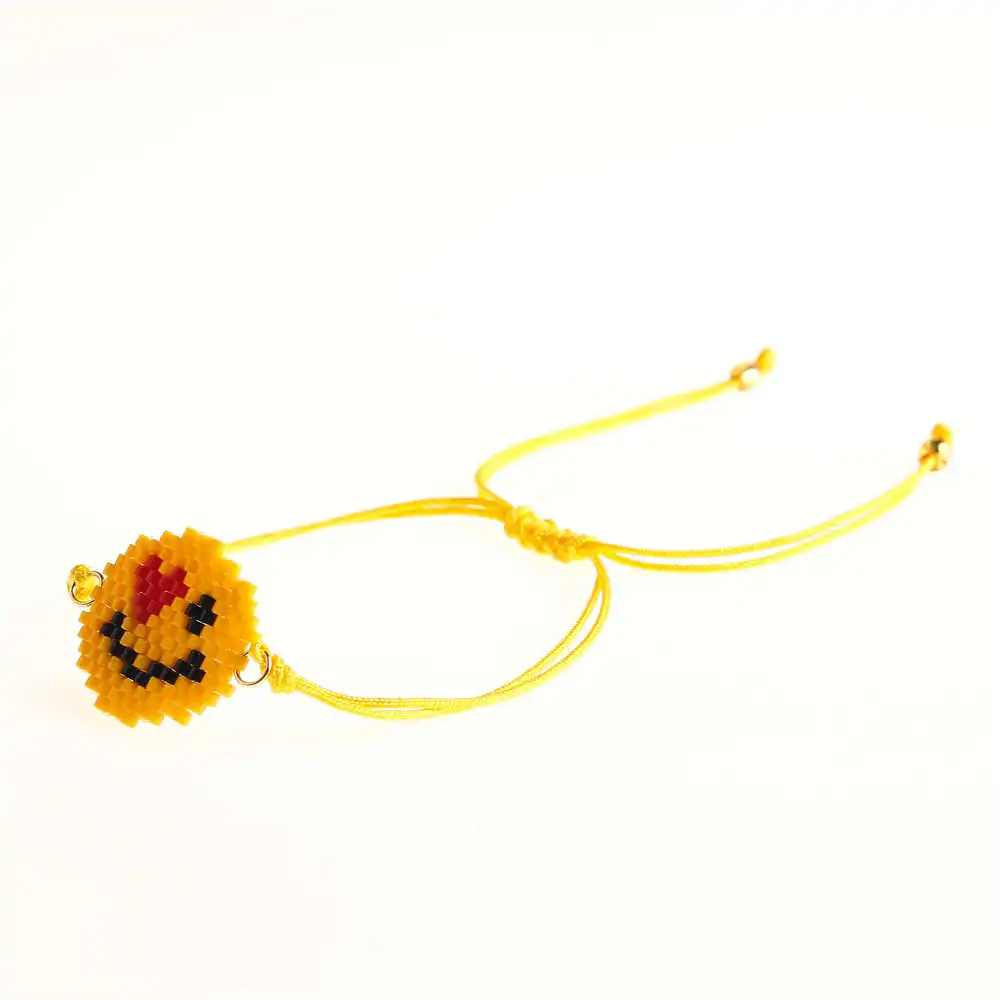 Go2boho MIYUKI браслет женский Smiley Face Pulseras Mujer Boho шикарные ювелирные изделия детские браслеты желтый Delica бусы ручной работы