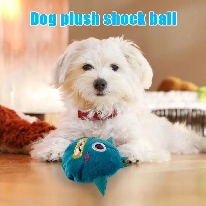 Hot New Pet Dog Vibration Ball Plush Toy Electronic Bouncing Shake Entertainment Training Hogard