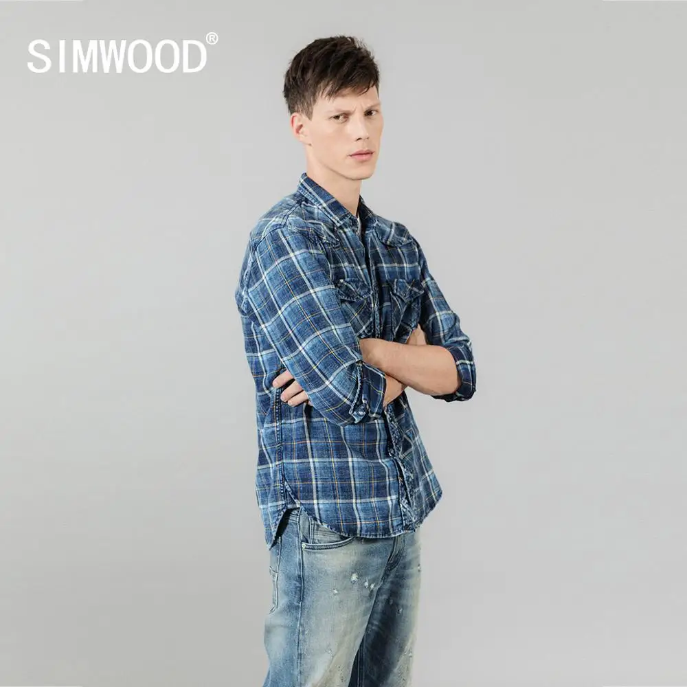 Simwood 2022 Spring New Indigo Shirts 