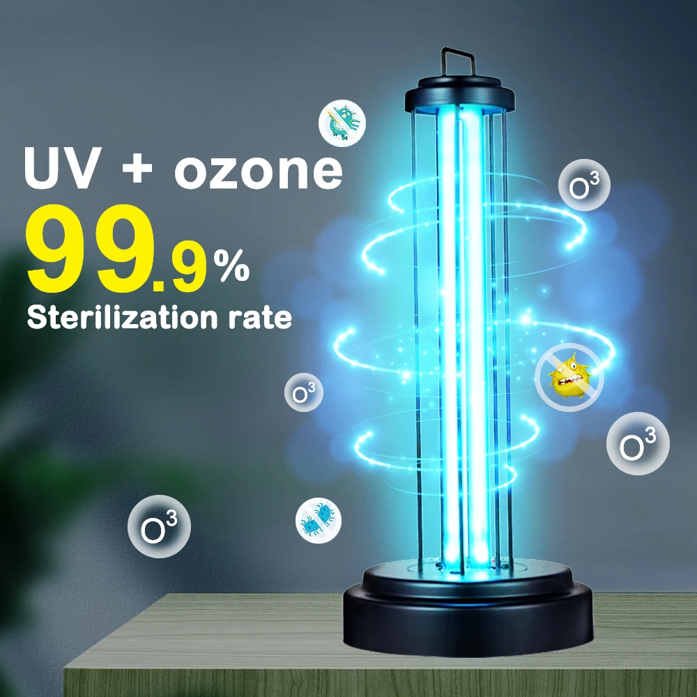 

80W UV lamp Quartz Germicidal Disinfection UVC CFL Ozone LED Light bulb Ultraviolet Sterilizer bacterial Kill Mite Home lamp