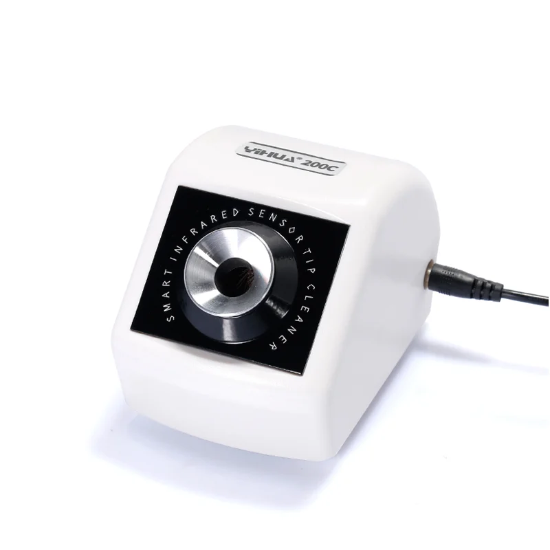 YIHUA 200C DC 12V 적외선 센서 스마트 유도 납땜 인두 팁 클리너 경량 철 팁 청소 도구