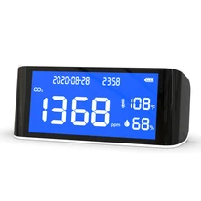 Dm69 h 400 55000ppm âmbito de detecção co2 inteligente detector de umidade temperatura inteligente monitor qualidade do ar