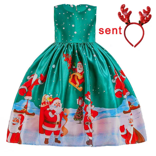 Для девочек Свадебная вечеринка, платье Детские платья для девочек платье принцессы платья маскарадный костюм рождественское платье - Цвет: SD027C green