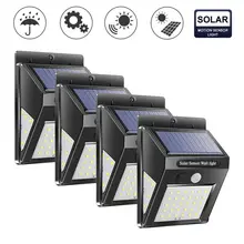 Солнечный светильник сада 30/40/100 светодиодный солнечный светильник движения PIR Сенсор на солнечных батареях движения Водонепроницаемый для наружной стены уличное украшение