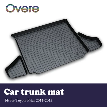 

Overe 1Set Car Cargo rear trunk mat For Toyota Prius 2011 2012 2013 2014 2015 Waterproof carpet Anti-slip mat Car accessories