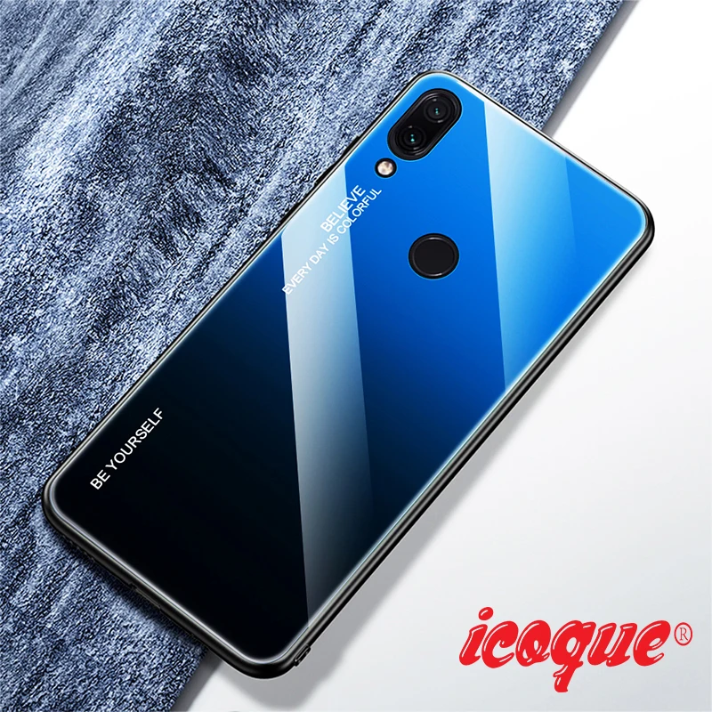 

Tempered Glass Case For Xiaomi Pocophone F1 Mi A1 5X A2 6X Colorful Gradient Case For Xiaomi Redmi 5 Plus 7A 7 Note 5 7 Pro Case