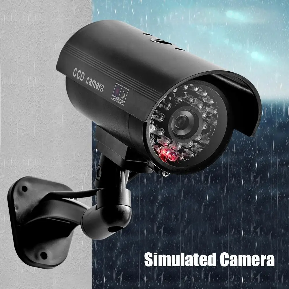 Simulation Dummy Camera Bullet Fake Surveillance CCTV ABS Engineering Plastic Bracket for Home Security 160x124x85mm | Безопасность и