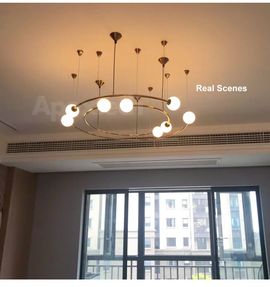 Светодиодный подвесной светильник в виде стеклянного шара с изображением планеты орбита, Потолочный подвесной светильник для гостиной, ресторана, отеля, спальни, декоративный светильник, включает светодиодный светильник