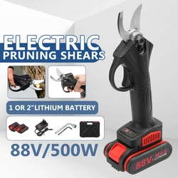Sécateur électrique sans fil 88V, avec batterie Lithium Ion, outil de taille pour bonsaï d'arbre à haute efficacité 