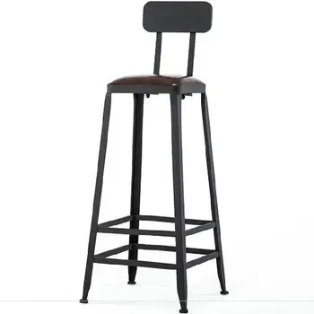 

bar high chair Bar stool high wrought iron home back bar stool Dining chairs modern minimalist high Commercial tea shop chair