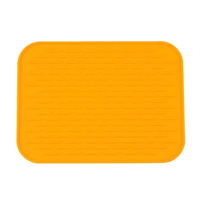 Оранжевый Non-Slip Heat Resistant Mat Colorful Silicone Coaster Cushion Placemat Pot Holder Hot Pad Table Silicone Mat Kitchen Accessories - Цвет: Оранжевый