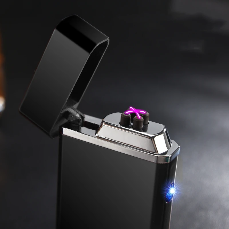 Lafagiet USB электрическая зажигалка для сигарет с двойным плазменная дуговая