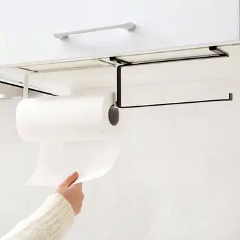 

Kitchen Tissue Hanger Towel Holder Racks Bathroom Toilet Tissue Towel Roll Holders Iron Hanger Shelf Home Storage Organizer