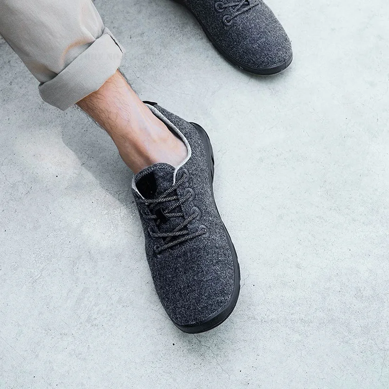 Xiaomi Qimian Wool Shoes Mens Comfortable Light Bomb Shock Absorbing Sport Shoes Non-slip Keep Warm