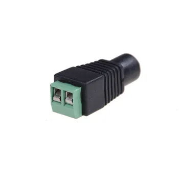 

Wholesale 10pcs 5.5x2.1mm Female DC Power Jack Connector Plug Adapter For Single Color LED Strip Light for CCTV Camera
