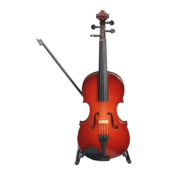 

Home Decoration Accessori декор для дома Mini Violin Guitar Model Decoration Wooden Shelf Musical Instrument Collection Decor