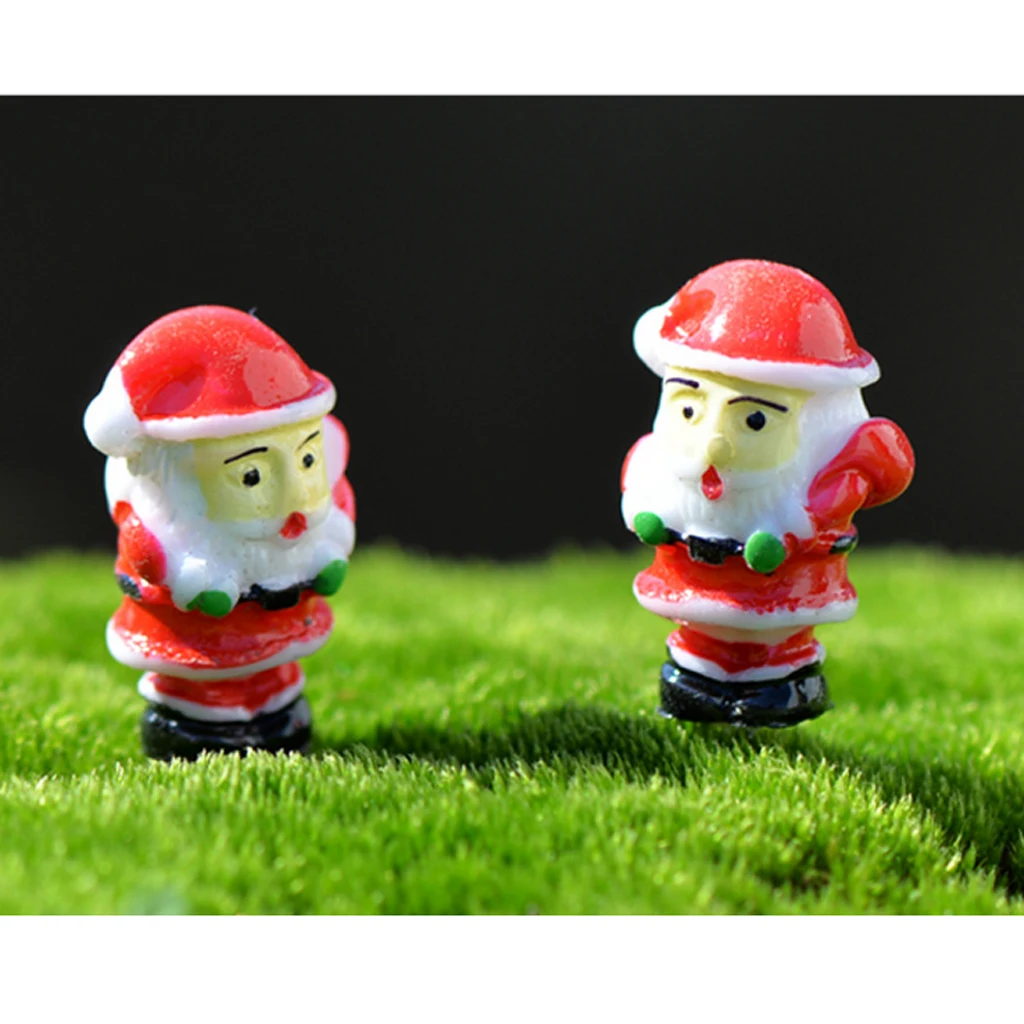 10pcs Miniature Micro Landscape Bonsai Ornament Fairy DIY Decor Santa Clause