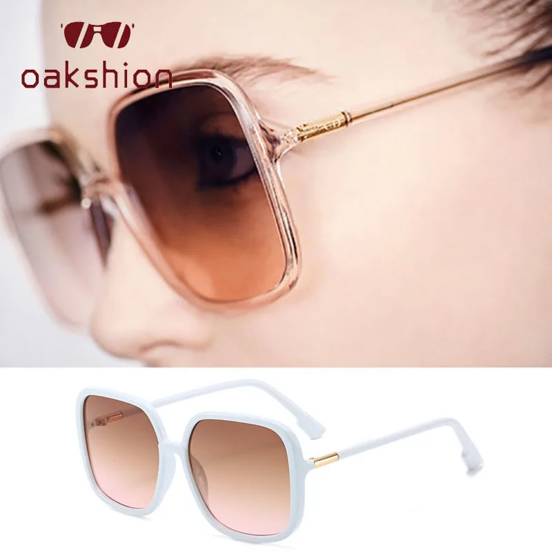 Солнцезащитные очки oakshion женские мужские квадратные большие винтажные с черными