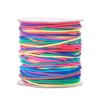 

49 Yards 1.5mm Rainbow Round Rubber Crafting Elastic Thread for Jewelry Making