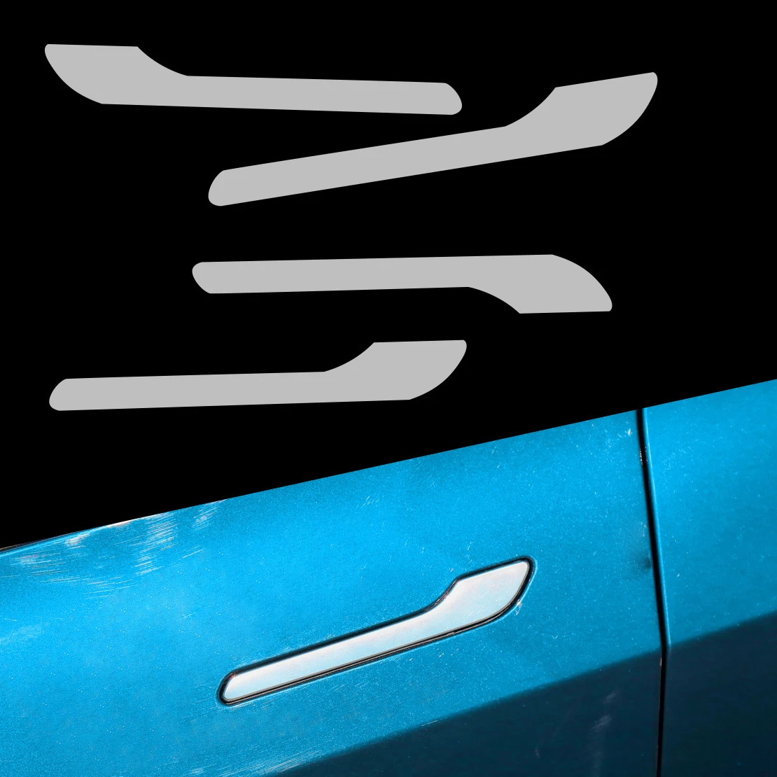 Beler 4 шт. PPF дверные ручки Обёрточная Бумага Обложка Стикеры защитная пленка стайлинга автомобилей подходит для Tesla модель 3