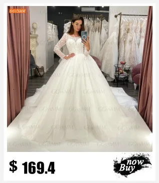 Bohemian Wedding Gowns White 2021 Vestido De Noiva Backless 3/4 Sleeves Custom Made Suknia Slubna Tulle A Line Bridal Dresses bridal shower dress